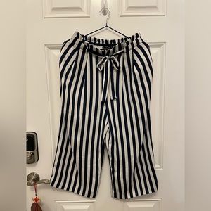 Zara basic striped crop pants size XS